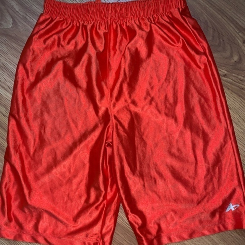 Kids XL ATHLATECH Orange Basketball Shorts Running Sports Bright Long 22” Sun